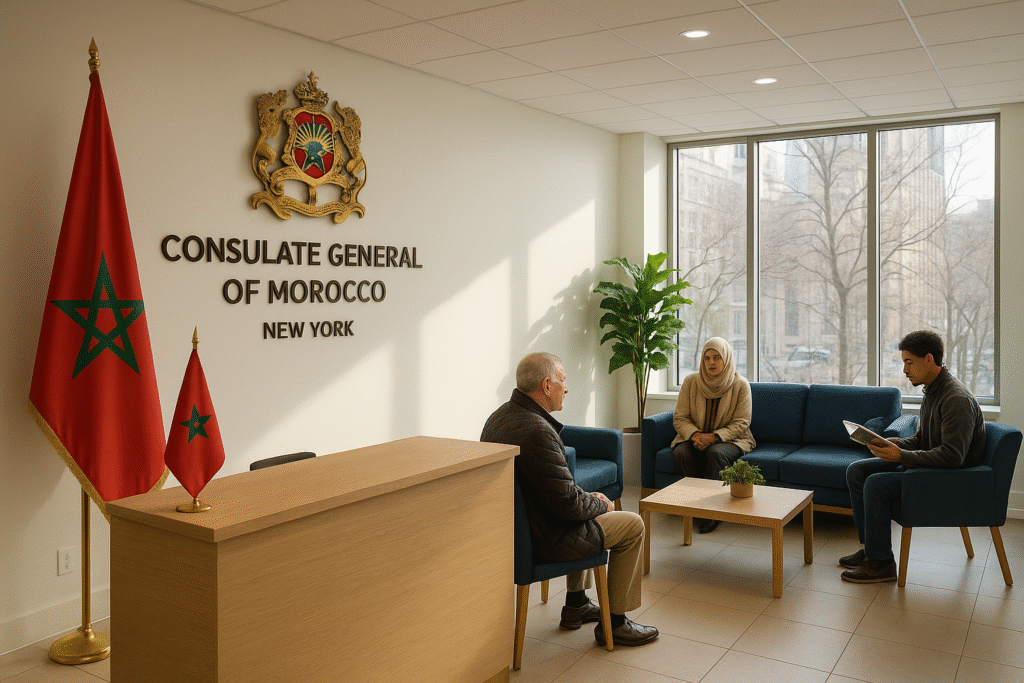 Interior of the Moroccan Consulate New York